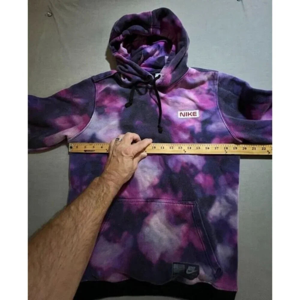 Nike Air Sweatshirt Adult Small Purple Tie Dye Pullover Long Sleeves Hoodie. - Picture 7 of 10